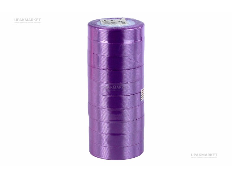 Лента 2 см Атласная Лиловая 22 м (10 бабин) — UPAKMARKET