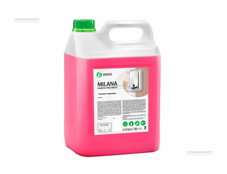 Мыло-крем жидкое "Milana" Спелая Черешня 5л GraSS ЧЗ — UPAKMARKET