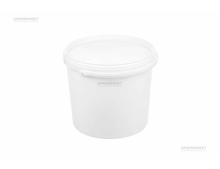 Ведро/крышка 5,6л белое  /222*193/  ВЗЛП (30шт.в кор.) — UPAKMARKET