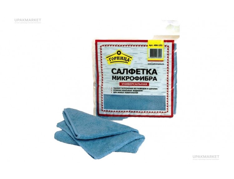 Салфетка из микрофибры 30х30 ГОРНИЦА — UPAKMARKET