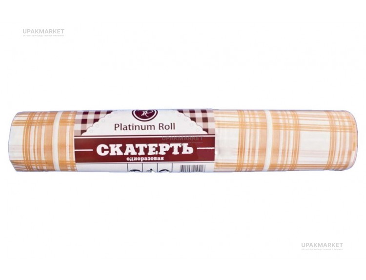 Скатерть 110х180 "Клетка" оранжевая (в рулоне 5 штук) PR — UPAKMARKET