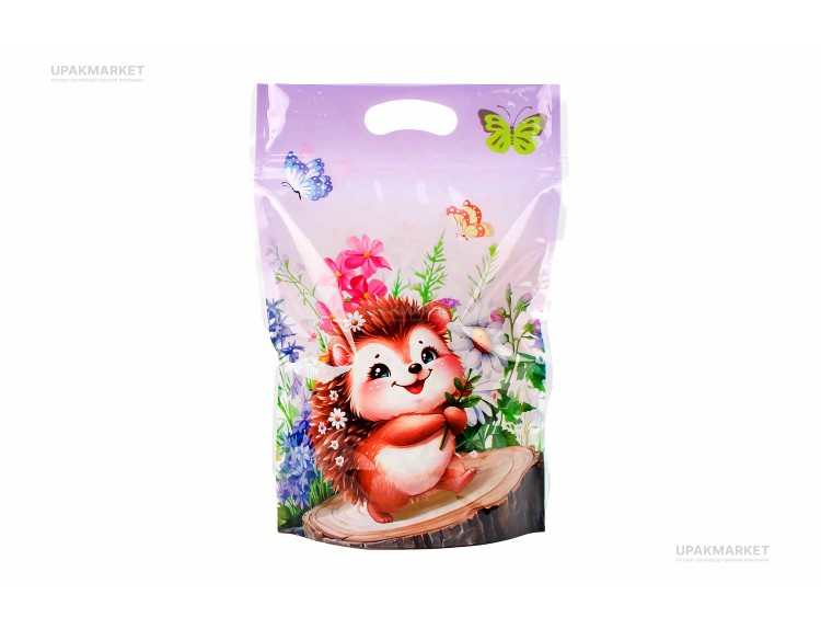Пакет подарочный 16х23 Ежик /5уп х 50шт/ — UPAKMARKET