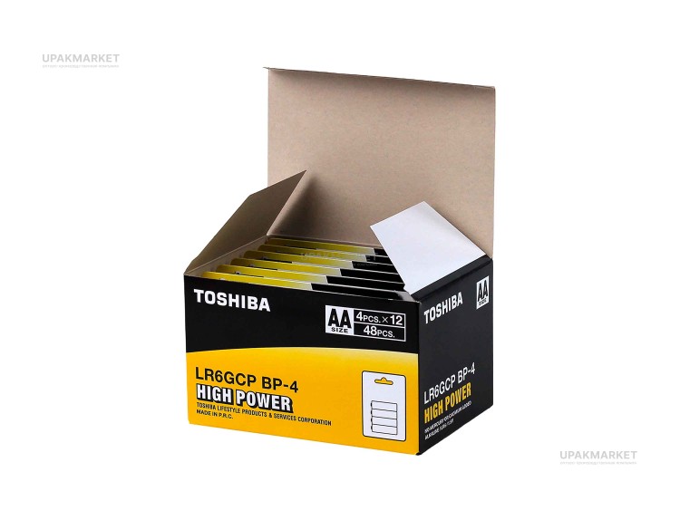 Батарейка TOSHIBA AA/LR6 4card — UPAKMARKET
