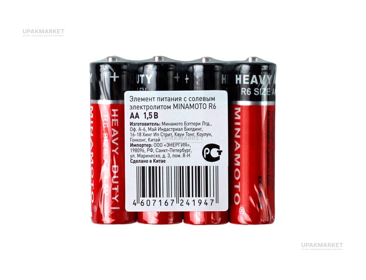 Батарейка AA/R6 MINAMOTO — UPAKMARKET