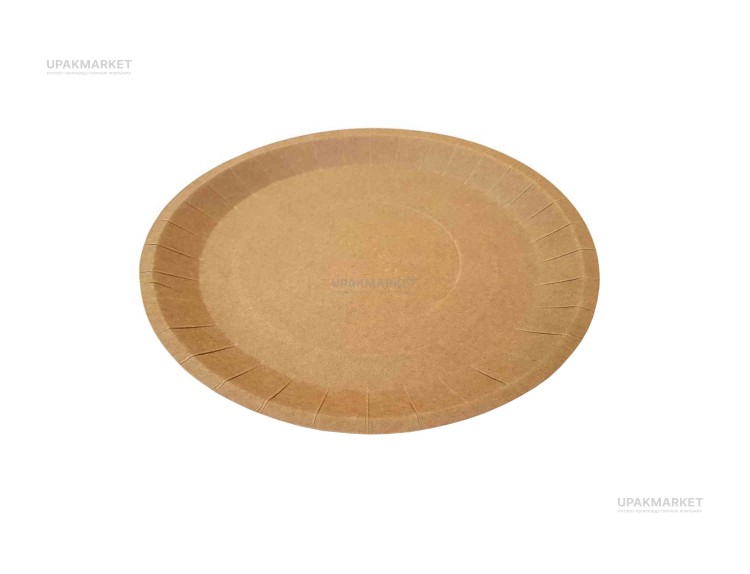 Тарелка картонная PLATE 230мм крафт/белая OSQ (OCQ, OCIQ, ОСК, ОЭСКЬЮ, ОСИКЬЮ) — UPAKMARKET