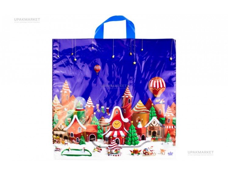 Пакет НГ петля 42х44 "Волшебный городок" — UPAKMARKET