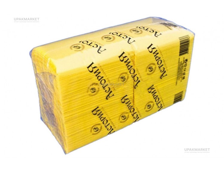 Салфетки 24х24 1 сл. 400л Интенсив желтые АсториЯ — UPAKMARKET