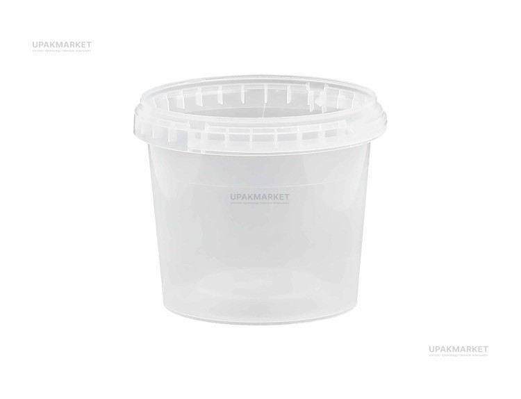 Ведро 0,9л прозрачное /123х110/ — UPAKMARKET