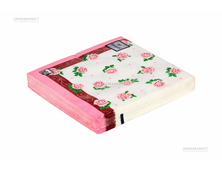 Салфетки 33х33 трехслойные "Розита " 20шт Art Bouquet — UPAKMARKET