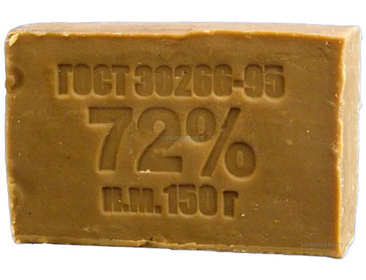 Мыло хозяйственное твердое 72% 150гр Меридиан — UPAKMARKET