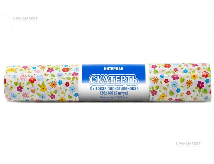 Скатерти 120х800 "Лужайка" (в рулоне 5 штук) ИНТЕРПАК — UPAKMARKET