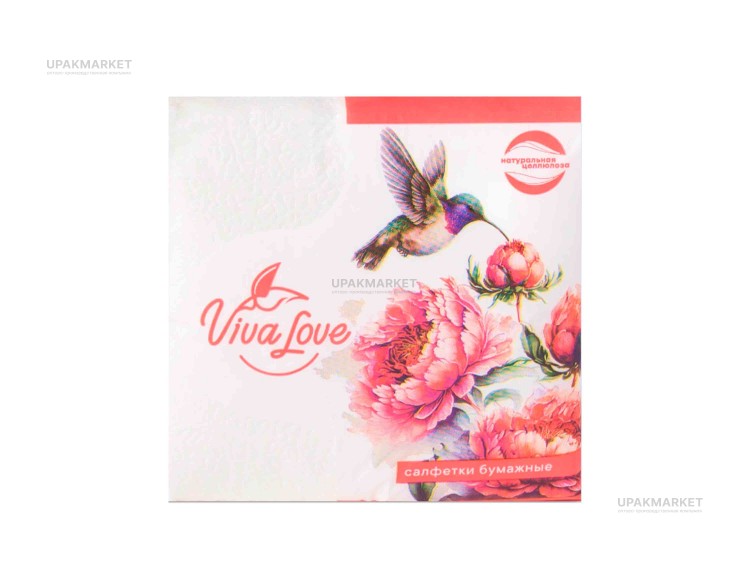 Салфетки "Колибри" 100л белая Viva Love — UPAKMARKET