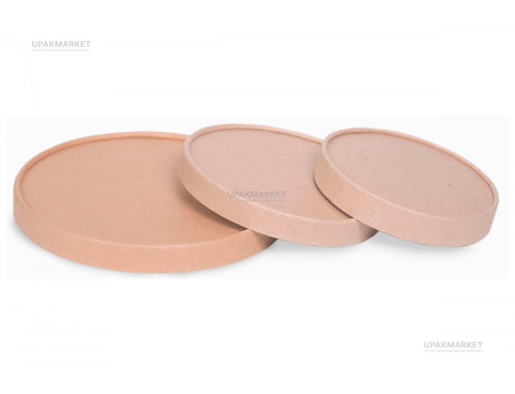 Крышка для супницы Round Bowl 300/400/500 картонная КРАФТ OSQ (OCQ, OCIQ, ОСК, ОЭСКЬЮ, ОСИКЬЮ) — UPAKMARKET