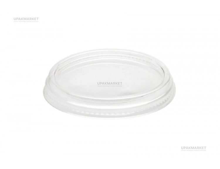 Крышка прозрачная Pet ровная без отверстия д.95 VEGGO  /8уп х 100шт/ — UPAKMARKET