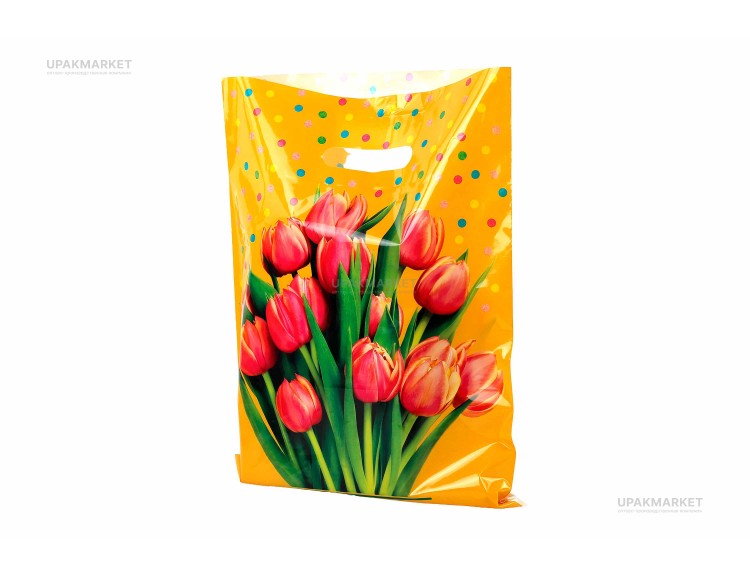 Пакет Интерпак 31х40 "Солнечный букет /10уп х 50шт/ — UPAKMARKET