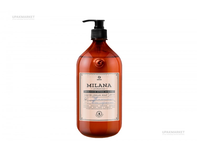 Мыло-крем жидкое  Milana Professional 1л GraSS ЧЗ — UPAKMARKET
