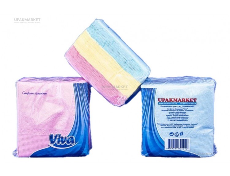Салфетки  (VIVA) 80л/20уп микс — UPAKMARKET