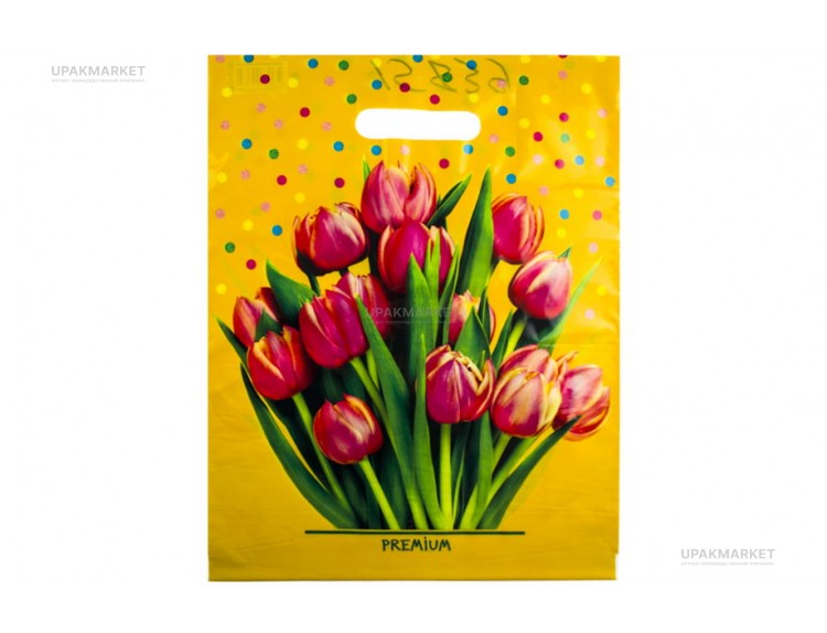 Пакет Интерпак 31х40 "Солнечный букет /10уп х 50шт/ — UPAKMARKET
