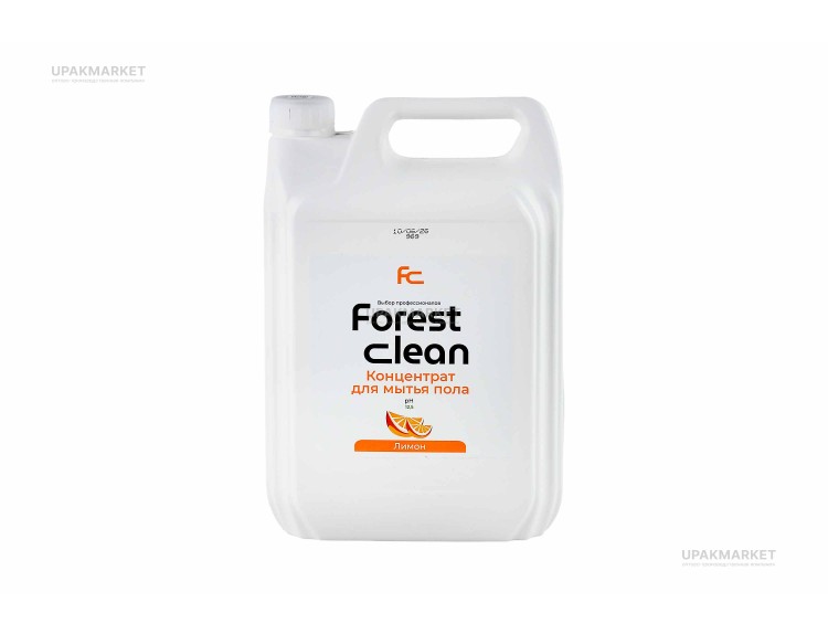 Концентрат для мытья пола 5л канистра Лимон Forest Clean ЧЗ — UPAKMARKET