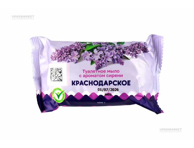 Мыло туалетное с ароматом Сирени 100гр в индивидуальной упаковке Меридиан ЧЗ — UPAKMARKET