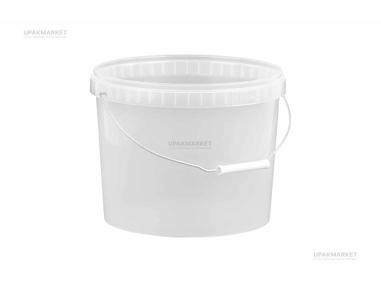 Ведро 11.3л прозрачное с металлической ручкой /290х230/ Спектр-Пласт — UPAKMARKET