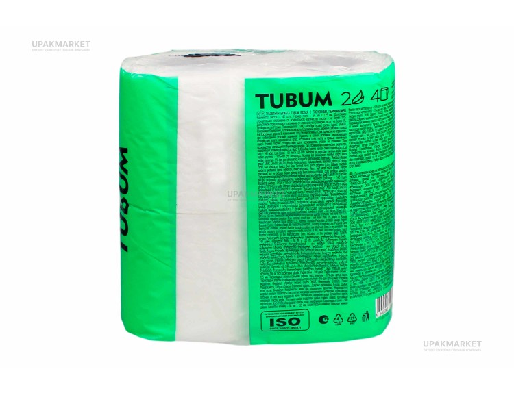 Туалетная бумага TUBUM белая 2-х слойные 17,5м (4рул) (16уп) SOFFIONE — UPAKMARKET