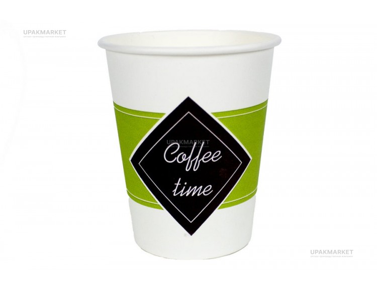 Стакан бумажный 250мл 80мм ГН Кофе (Coffee time) 50 шт*20уп (1000шт) Л-ПАК — UPAKMARKET