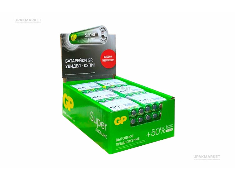 Батарейка AAA/LR3 мизинчиковая Super Alkaline G-TECH 4S GP — UPAKMARKET
