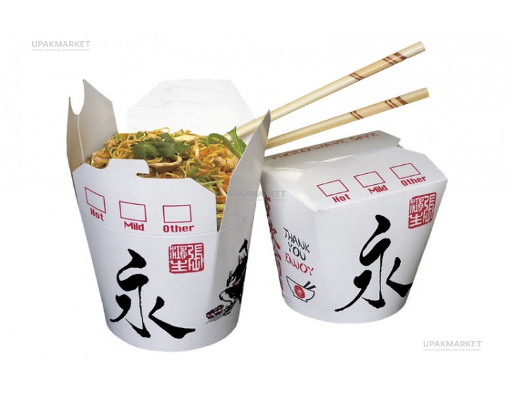 Короб бумажный China Pack /d1-70x83 d2-83 h-100/ Китай 750мл — UPAKMARKET