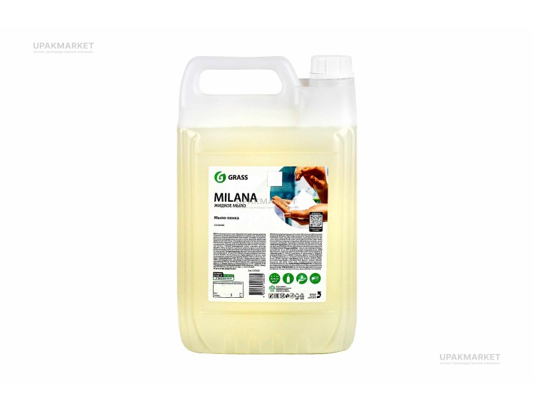 Мыло жидкое "Milana мыло-пенка" канистра 5кг GraSS ЧЗ — UPAKMARKET