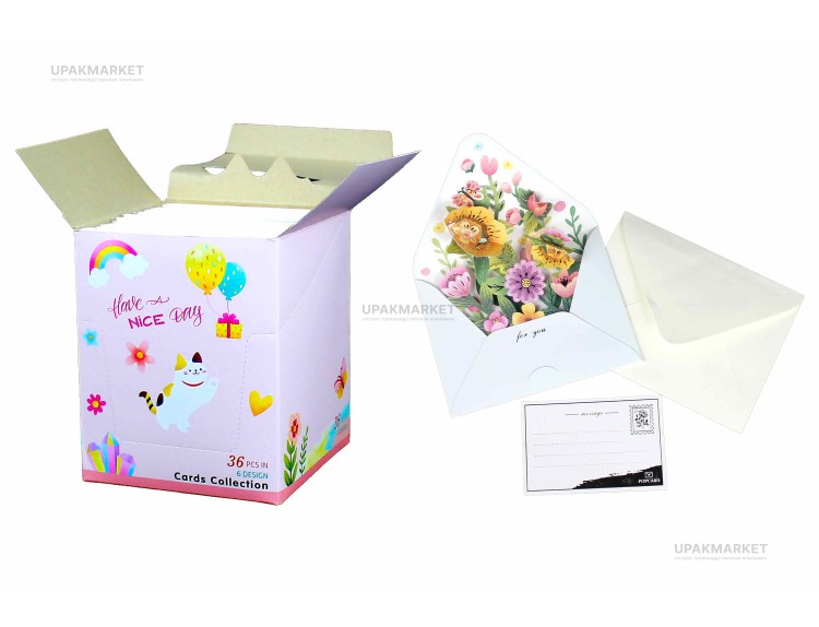 Конверт-открытка 15*11,5 (36шт) 3D — UPAKMARKET