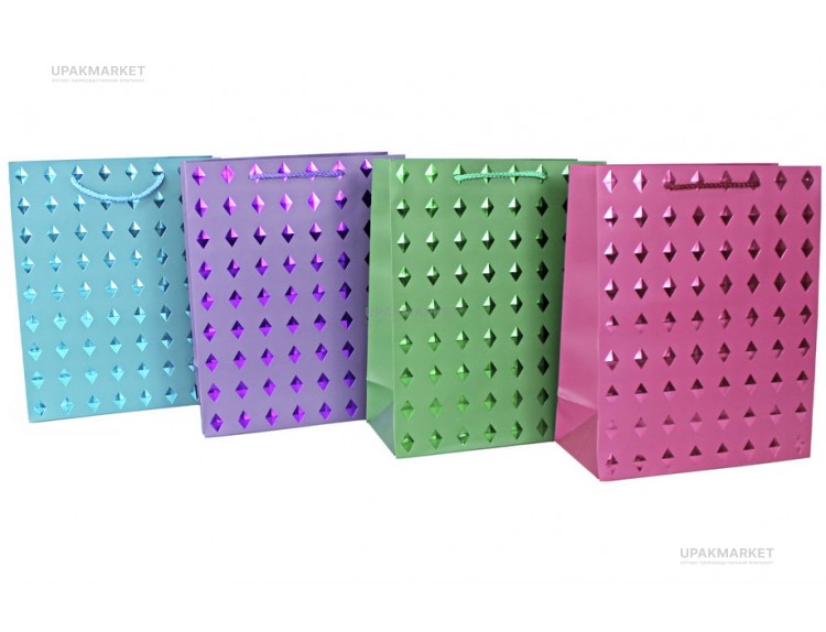 Бумажный пакет 26х32 "Люкс" микс — UPAKMARKET