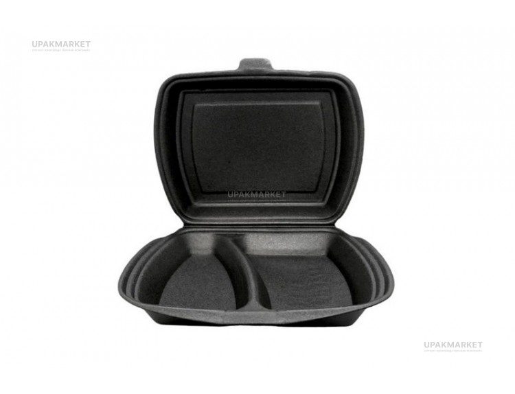 Ланч бокс LB-MAX-2 черный ЭКО /255х190х70/ Мегапласт — UPAKMARKET