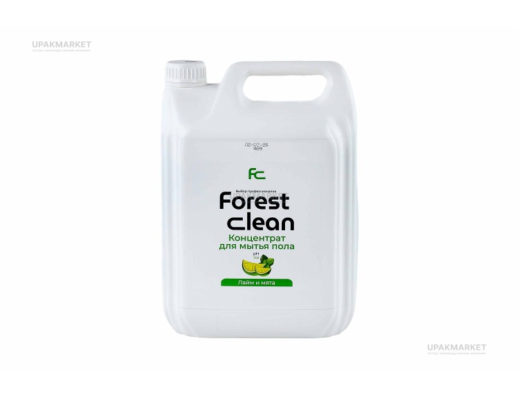 Концентрат для мытья пола 5л канистра Лайм и мята Forest Clean ЧЗ — UPAKMARKET