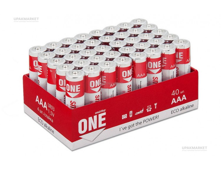 Батарейка ААА/LR03/40 мизинчиковая bulk Smartbuy — UPAKMARKET