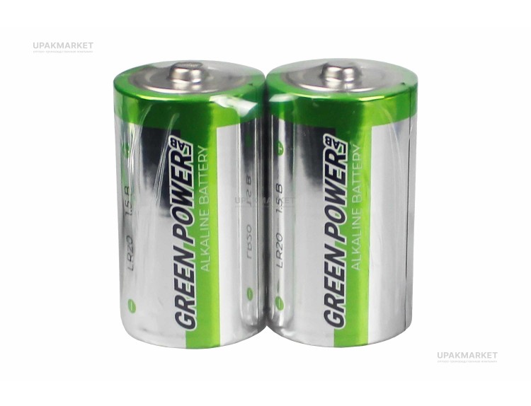 Батарейка Green Power Lab LR20 D Shrink 2 Alkaline 1.5V — UPAKMARKET