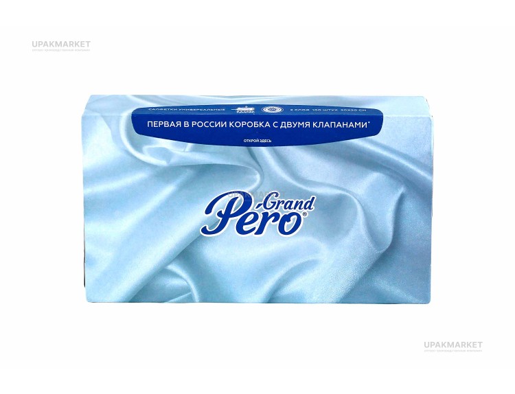 Салфетки в коробке V-сложение 2х сл. 100шт GrandPero — UPAKMARKET