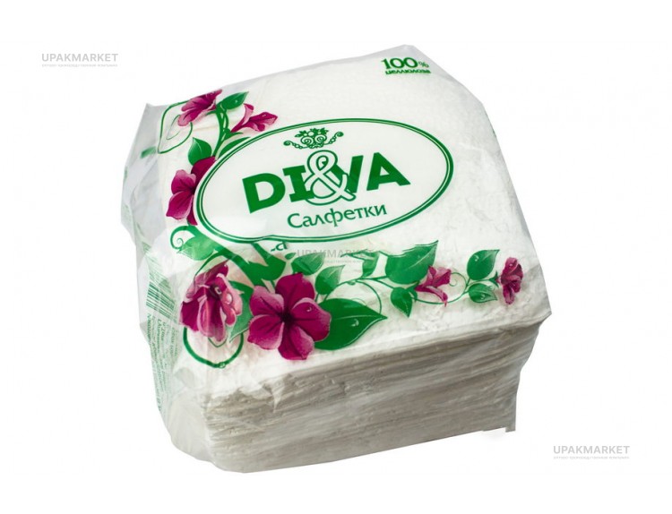 Салфетки   (DIVA) 70л/20уп белая — UPAKMARKET