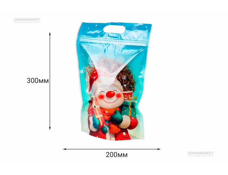 Китай НГ Пакет зиплок NEW 20х30 /5уп х 50шт/ (250шт) МИКС — UPAKMARKET