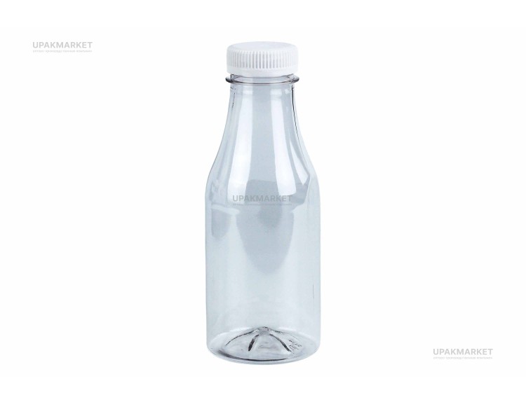 Банка ПЭТ Молоко 0,4мл (100 шт) белая крышка № 38 (Хорека) — UPAKMARKET