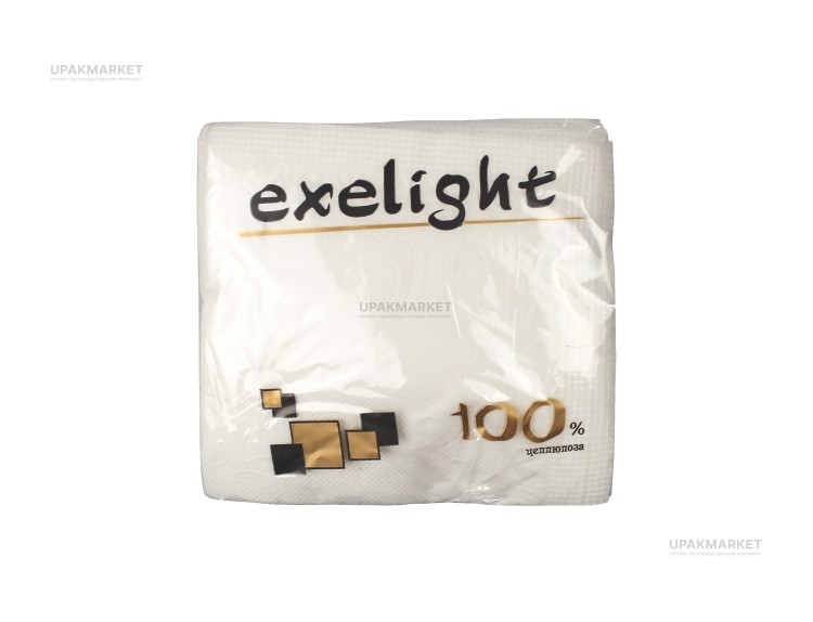 Салфетки 24х24 бумажные  80л белые Exelight A — UPAKMARKET