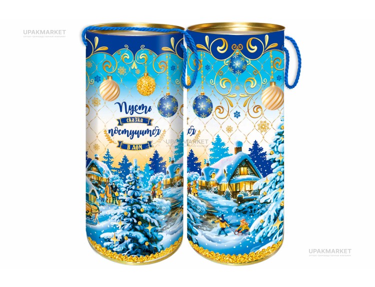 Туба новогодняя 1500гр Зима 12х34,5см — UPAKMARKET