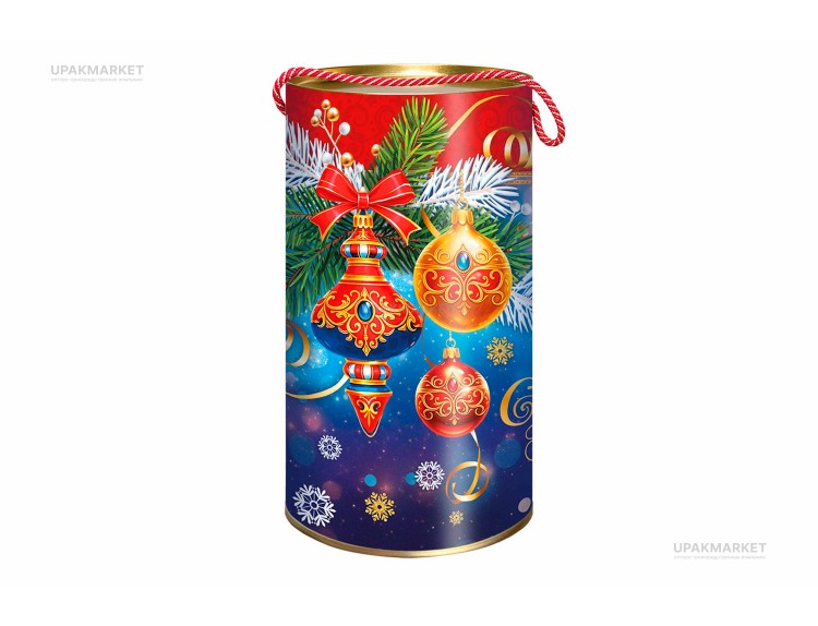 Туба новогодняя 1000гр ПРАЗДНИК 12х22см — UPAKMARKET