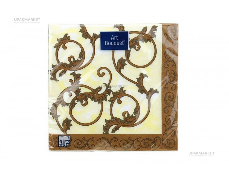 Салфетки 33х33 3х сл. "Мишель" 20шт Art Bouquet — UPAKMARKET