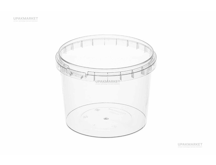 Ведро с ручкой/крышка ВЗЛП 122х95мм 800мл ПП (150шт/кор) — UPAKMARKET