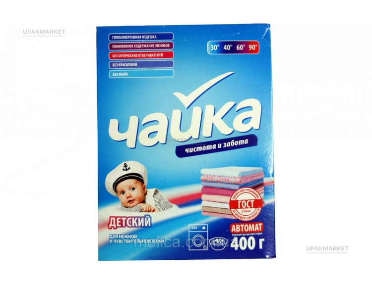 Стиральный порошок автомат 400г ДЕТСКИЙ ЧАЙКА — UPAKMARKET