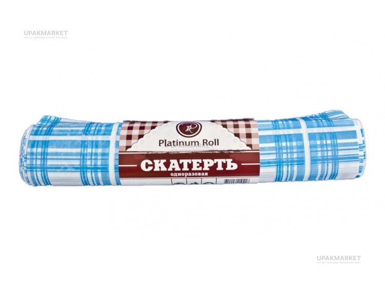Скатерть 110х180 "Клетка" синяя (в рулоне 5 штук) PR — UPAKMARKET