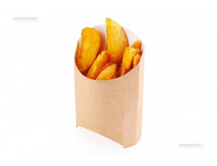 Короб картонный под фри FRY L Pure Kraft 120х53х135 OSQ (OCQ, OCIQ, ОСК, ОЭСКЬЮ, ОСИКЬЮ) — UPAKMARKET