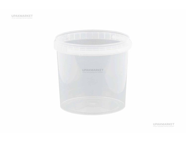 Ведро/крышка 1л прозрачное/133х121/ — UPAKMARKET