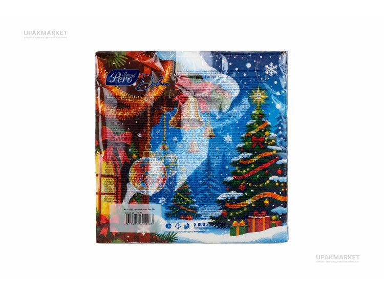 Салфетки НГ 33х33 3-х слойная, "Нежный звон" 20 штук,  GrandPero Deluхе — UPAKMARKET